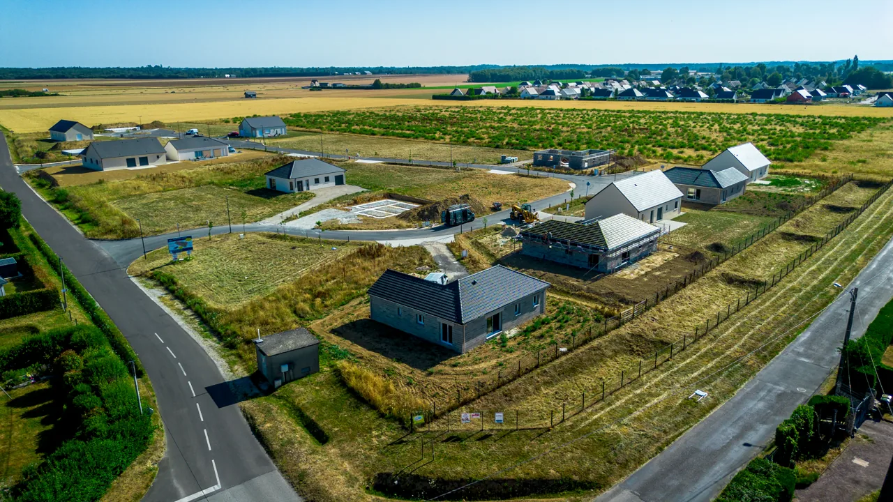 Vue drone du lotissement de Menneval